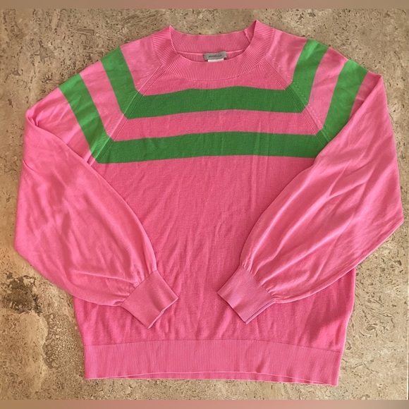 Marella Mixed-Knit Striped Sweater Deep Rose - Picture 2 of 8